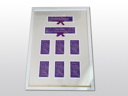 Table Plan - Framed - Bespoke